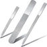 Mudder 3 Pcs Diamond Nail File Set, Stainless Steel Double Side Nail File for Salon Home and Travel