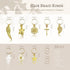 JIALEEY Hair Braid Rings, 50PCS Hair Loops Clips Gold Ring Shell Leaves Star Conch Snowflake Pendant Charms Set Hair