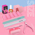 MORGLES 300pcs Lint Free Nail Wipes with Nail Polish Remover Kit, Pink Nail Clips, 2PCS Nail Files and Buffers