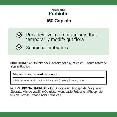 Nature's Bounty Acidophilus Probiotic, 2 Billion, 150 caplets