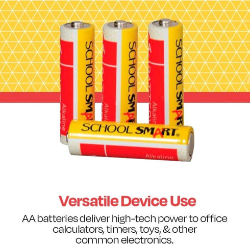 School Smart 595618 Pack 4 - Alkaline AA Battery