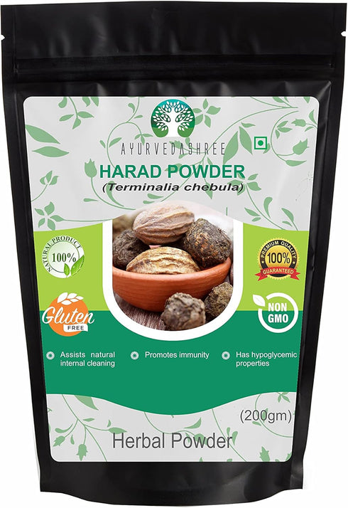 Haritaki Powder 200 Gm - Ayurvedic Herb for Detoxification & Rejuvenation - Non-GMO, Gluten Free