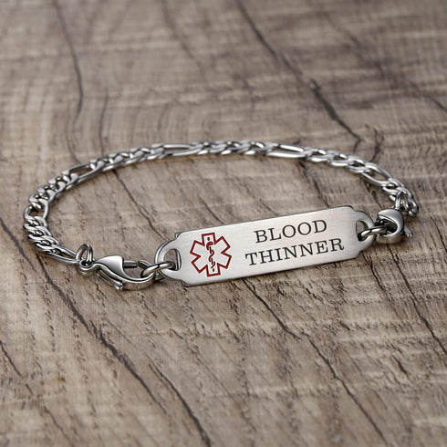 LinnaLove Interchangeable Medical Alert Bracelets for Men Women, Stainless Steel with Free Engraving