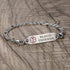 LinnaLove Interchangeable Medical Alert Bracelets for Men Women, Stainless Steel with Free Engraving
