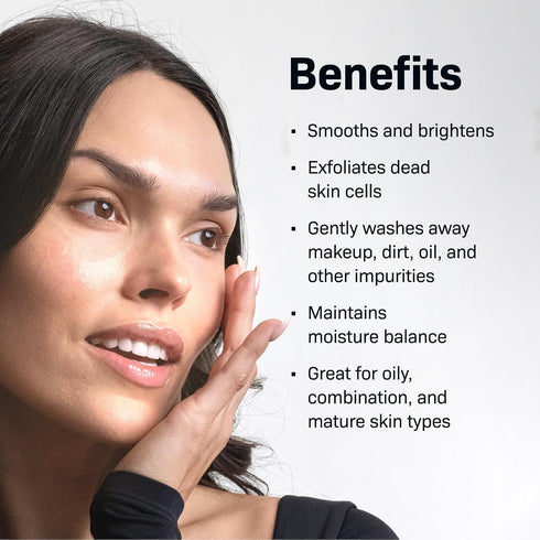 Revision Skincare Brightening Facial Wash, Exfoliating Cleanser with Vitamin C and E