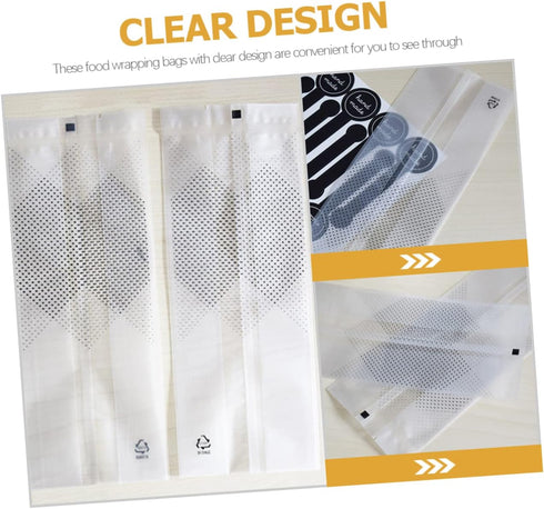 Packaging 8.97X3.74X1.96 Inch Hemoton Bread Bags Clear Bakery Bags for Bread Cookies Snacks Party Treats Disposable