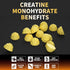 Creatine Monohydrate Gummies, 5g per Serving, Sugar Free, Vegan, Pineapple Flavor, 120 Count for Men & Women