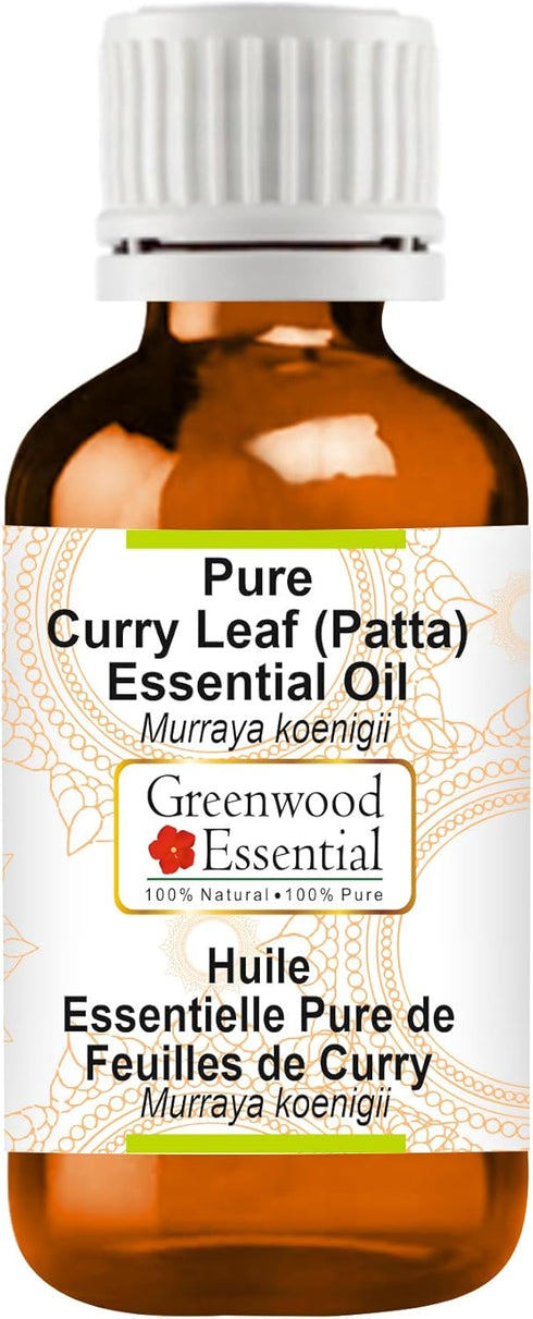 Pure Curry Leaf (Patta) Essential Oil (Murraya koenigii) - Steam Distilled 15ml (0.50 oz)