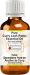 Pure Curry Leaf (Patta) Essential Oil (Murraya koenigii) - Steam Distilled 15ml (0.50 oz)