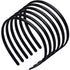 WILLBOND 6 Pieces Plastic Plain Headbands with Teeth Comb, Halloween Skinny DIY Hair Bands for Women Girls