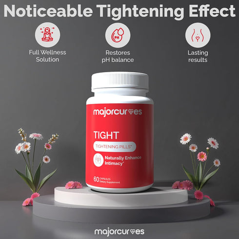 Major Curves Vaginal Tightening Pills Feminine Support Supplement for Tone, Moisture & Intimate Wellness V Rejuvenation