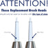 Replacement Electric Toothbrush Heads for Fairywill, Sonic-FX, SnapWhite, Pack of 8, Soft Nylon Charcoal Bristle