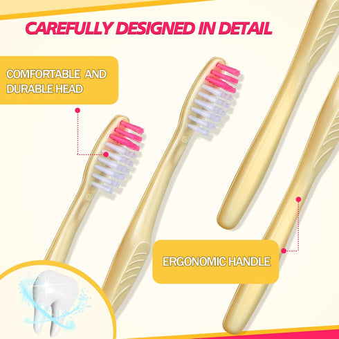 500 Pcs Disposable Toothbrushes, Individually Wrapped Soft Bristle Set, Travel Toothbrushes Bulk for Adults & Kids