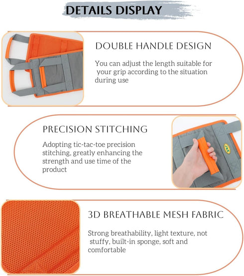 Patient Transfer Sling,Lift Assist Gait Belt, Patient Lift Sling Mobility Aid,Transfer Belt for Disabled