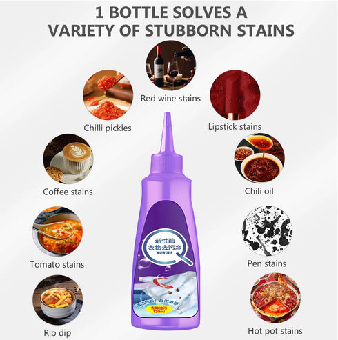 MISEDI 2pcs Spray(120ml) Laundry Stain Remover,White Shirt Guardian, Garment Stubborn Stain Cleaner Oil Remover, Collar