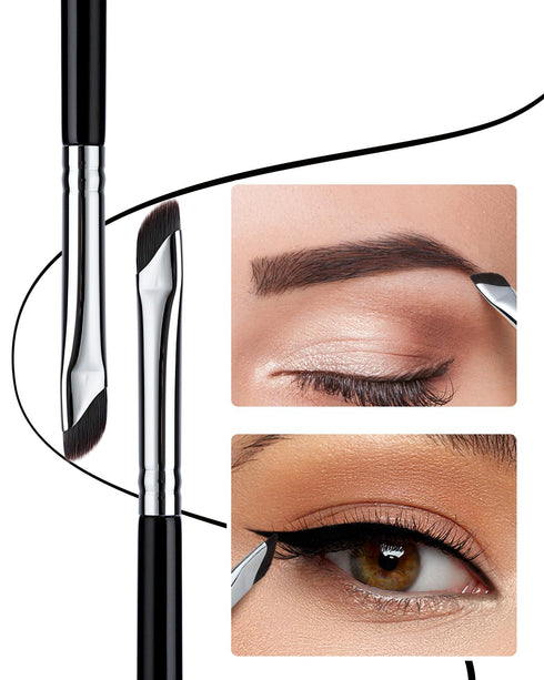 EIGSHOW Eyeliner Brush Gel Eye Liner Makeup Brushes for Precise Eyeliner Eyebrow Eyelid Ultra Thin with Curved Bristle Makeup Brush