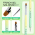 Ivy-L Premium French Gel Acrylic Nail Art Brush - Size 6 with Dotting Tool, Lime Green Wood Handle