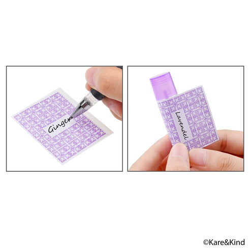 Lip Balm Container Tubes, 50-Pack, DIY, Purple, 3/16 Oz (5.5 ml), Includes 50 Writable & 50 Printed Stickers