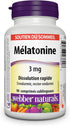 Webber Naturals Melatonin 3 mg Quick Dissolve, 90 Sublingual Tablets