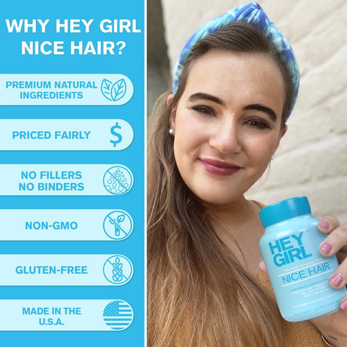 Hair Vitamins To Help Thinning and Fallout - Supplement To Grow Hair Faster, Stronger & Healthy Skin & Nails, 60