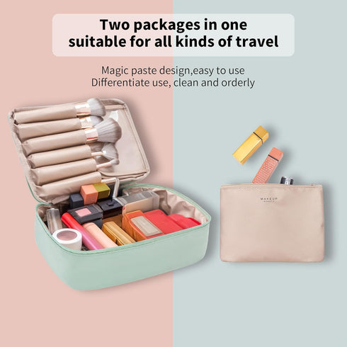 Travel Makeup Bag Cosmetic Bag Toiletry Bag for Women and Men (Green)