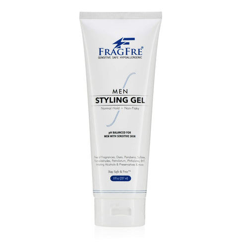 Men Hair Styling Gel - Fragrance Free 8 oz, pH Balanced for Sensitive Skin, Normal Hold for Normal Hair Styles