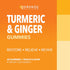 Turmeric and Ginger Gummies for Adults - 60 Vegan Gummies in Peach Flavor for Immune Support and Joint Health