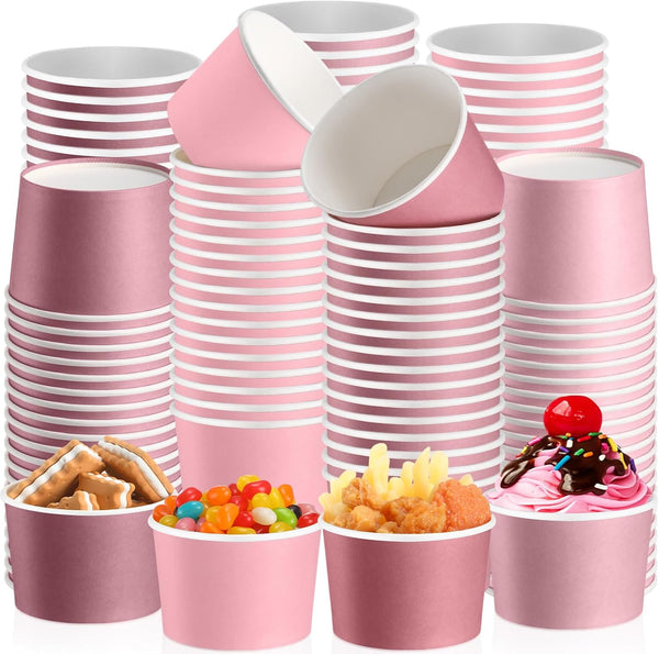 Jingmore Paper Ice Cream Cups 9oz Colored Disposable Dessert Bowls for Hot or