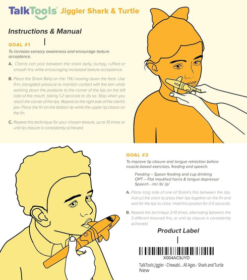 Set 2) TalkTools Jiggler - Oral Facial Massager - Sensory Awareness Tool for Jaw and Lips | Improve Speech and Feeding