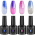 senvenski Color Changing Gel Nail Polish Kit, UV/LED Soak Off Nail Art Set with Glitter Colors