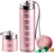 OUVBTX Metal Large Pill Organizer, Travel Weekly Pill Box, Portable Aluminum Alloy Waterproof