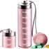 OUVBTX Metal Large Pill Organizer, Travel Weekly Pill Box, Portable Aluminum Alloy Waterproof