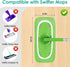 mgmooa 6Pcs Reusable Microfiber Mop Pads Compatible with Swiffer Sweeper Mops, Wet Sweeping Cloths & Dry Mopping
