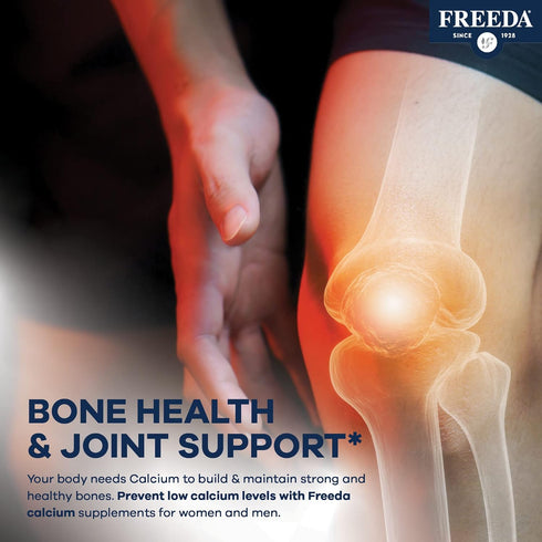 Freeda Calcium Citrate - Kosher Vegan Calcium Supplement for Women & Men - Bone Health & Joint Support - 1000mg Calcium