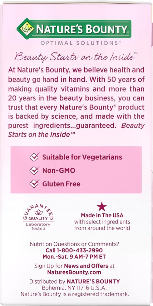 Nature's Bounty Hair Growth Supplement, 1 Per Day - 30 Capsules with Biotin, Silicon & Arginine for Thicker, Fuller Hair