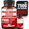 Korean Red Panax Ginseng 7500mg with Ginkgo Biloba & Ashwagandha - Energy, Memory & Immune Support Supplement - 90