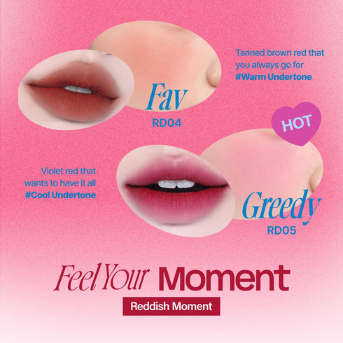 Lip&Cheek Blurry Pudding Pot, Reddish Moment - Ambitious, Buildable Lightweight Makeup Blush, 5g