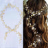 Yean Wedding Hair Vine - Long Bridal Headband Hair Accessories for Bride and Bridesmaid (Gold)