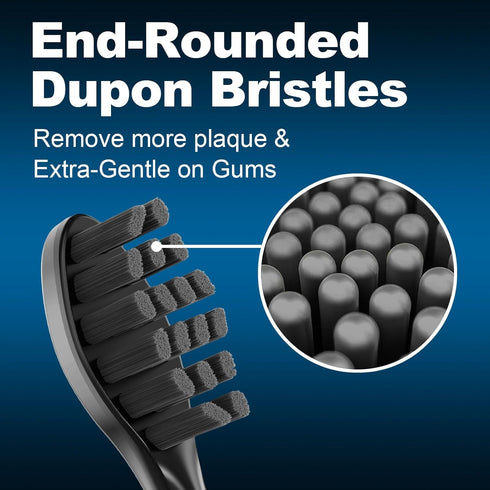 Replacement Toothbrush Heads 10 Pack Compatible with Gleem Electric Toothbrush, 5 Black + 5 White
