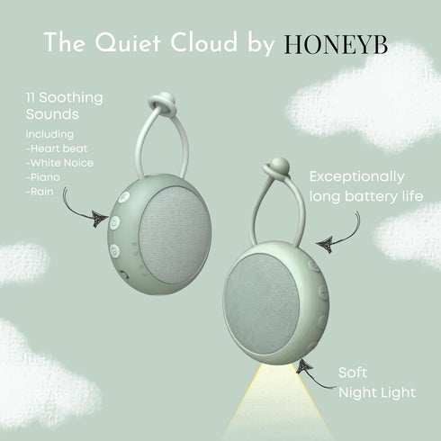 The Quiet Cloud Baby Portable Sound Machine Soothing White Noise & Lullabies for Better Sleep Rechargeable