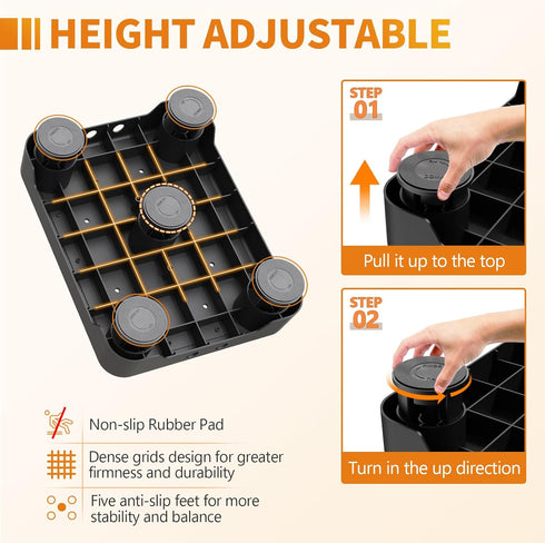 Ronlap One Step Stools for Adults, Portable Safety Step Platform for Seniors Small Plastic Bedside Step Stool Mobility