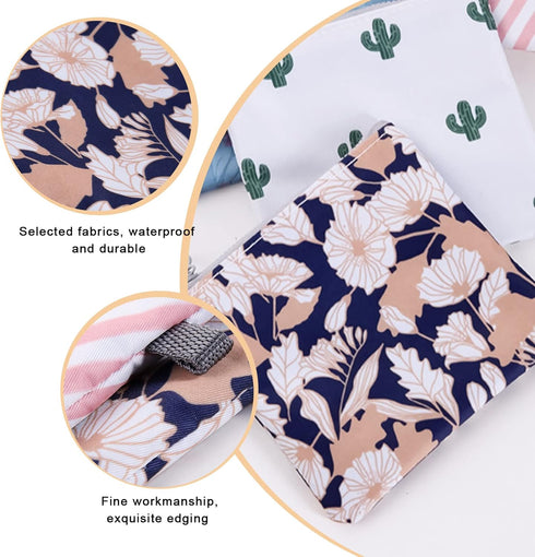 Sanitary Napkin Storage Bag, 9 Pack Portable Menstrual Cup Pouch for Teen Girls Women