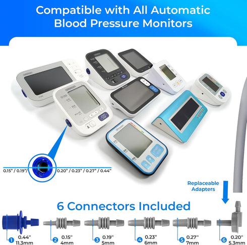 Extra Large Cuff Compatible with Omron, Curved Fit, 9"-20.5" Inches (22-52CM), XL Replacement Cuff for Big Arms with 6 Connectors