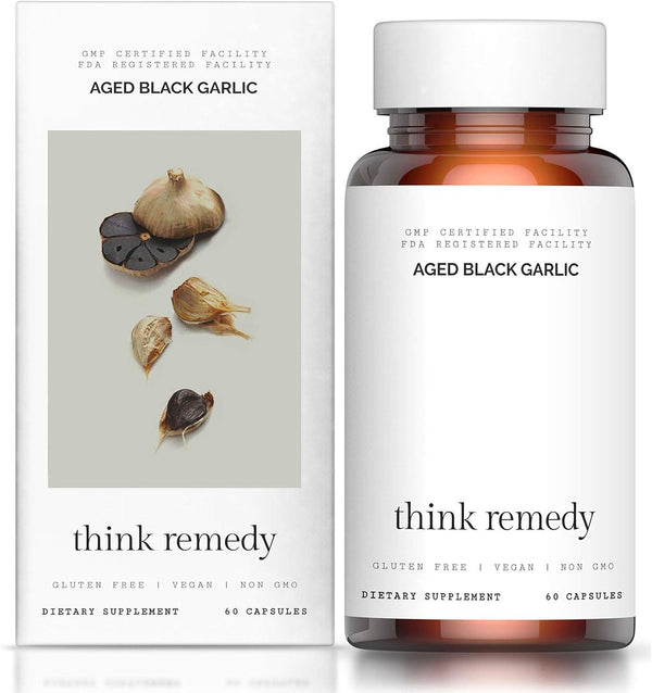 Think Remedy Aged Black Garlic Capsules - Garlic Pills - Less Odor - 60