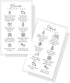 Manicure and Pedicure Aftercare Client Instruction Cards | 50 pk | Minimalist Nail Salon Care Removal Instructions