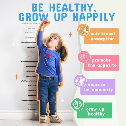 ZEBORA Kids Probiotic & Prebiotics Powder Age 3+, Supports Children's Digestive & Immune System, 30 Packets with 5