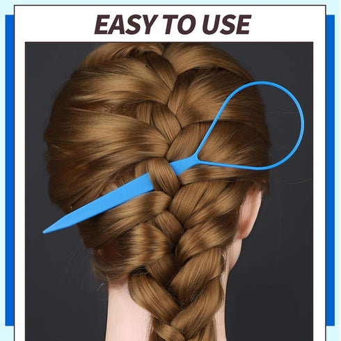 Teenitor Tail Hair Loop Styling Tool, Large + Small Hair Pull Through Tool for Women