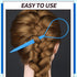 Teenitor Tail Hair Loop Styling Tool, Large + Small Hair Pull Through Tool for Women