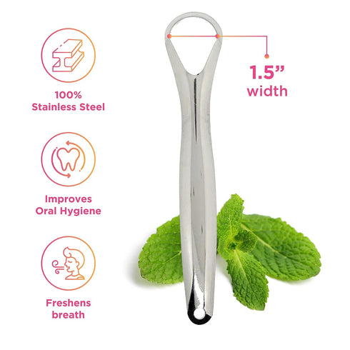 tongue Scraper (4 Pack), Metallic