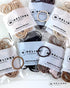 Heliums Small Hair Ties - Ginger - No Damage Mini 1 Inch Reusable Elastics for Thin Hair, 48 Count
